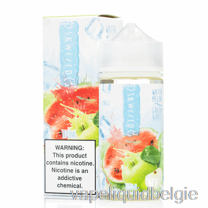 Vape België Ijs Watermeloen Groene Appel - Scheef - 100ml 3mg